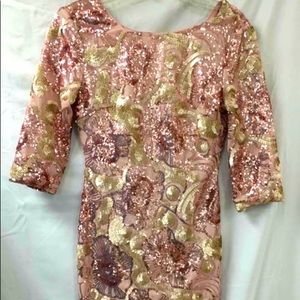 NWT Ark & Co. Sequin floral dress